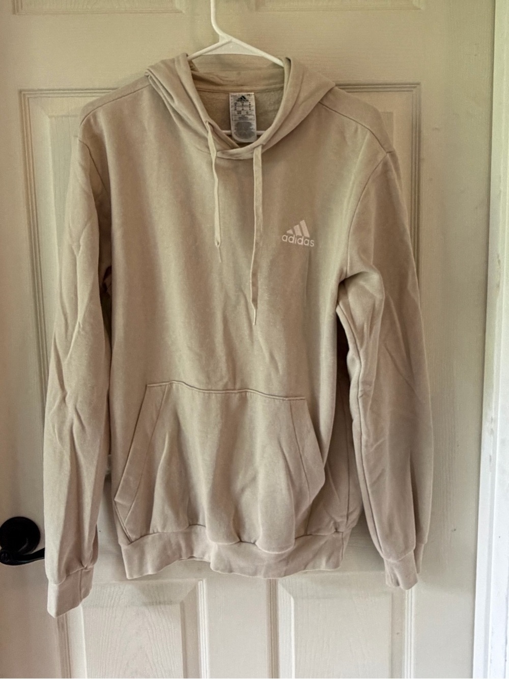 Adidas Men's Beige Hoodie Sweatshirt - size M
